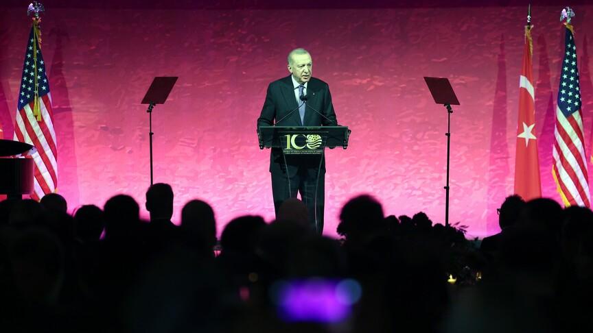 الرئيس أردوغان يعرب عن أمله في بلوغ حجم التبادل التجاري بين تركيا والولايات المتحدة 100 مليار دولار