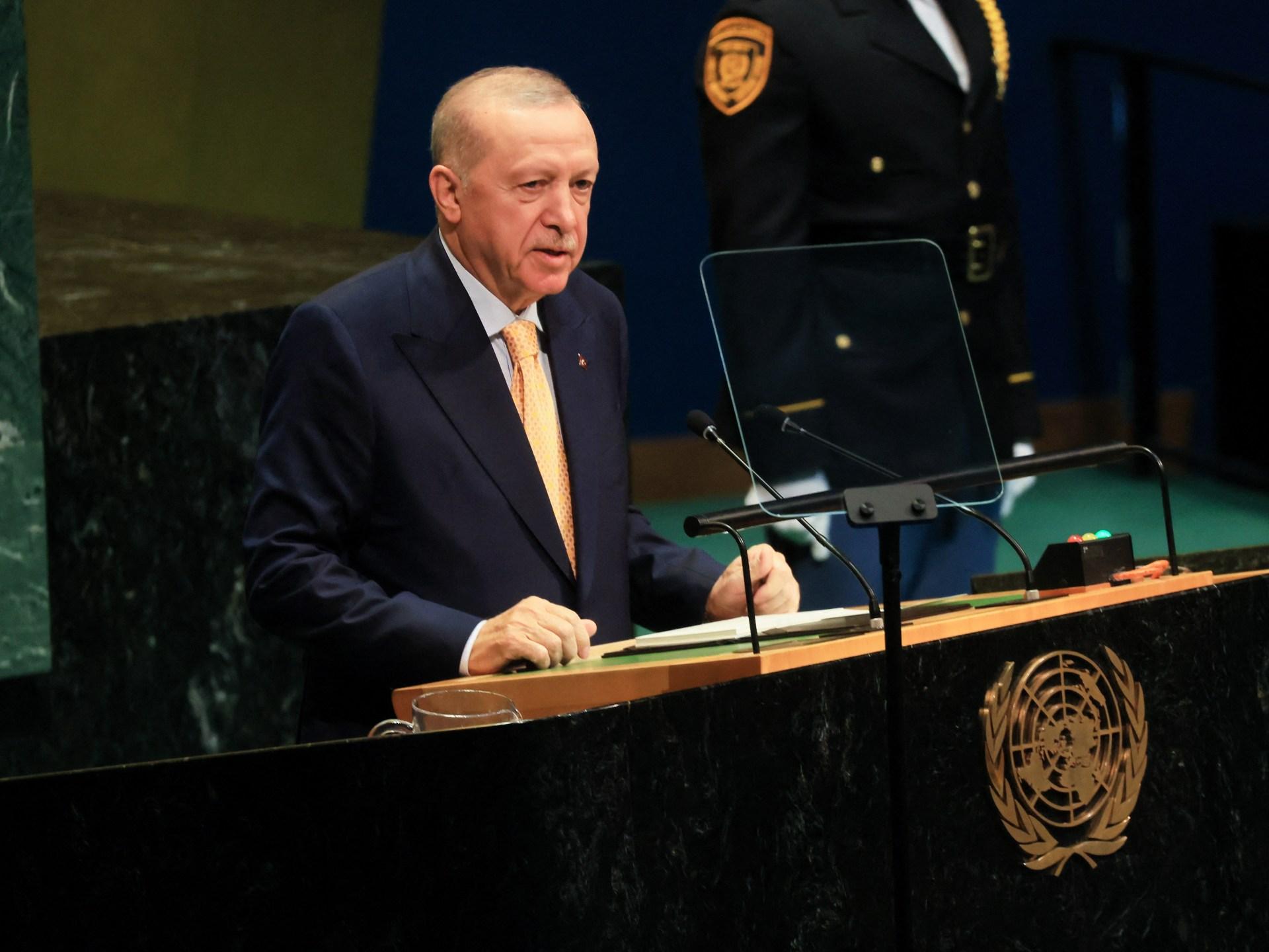 أردوغان يدين إسرائيل بعقلية إبادية في خطاب للأمم المتحدة