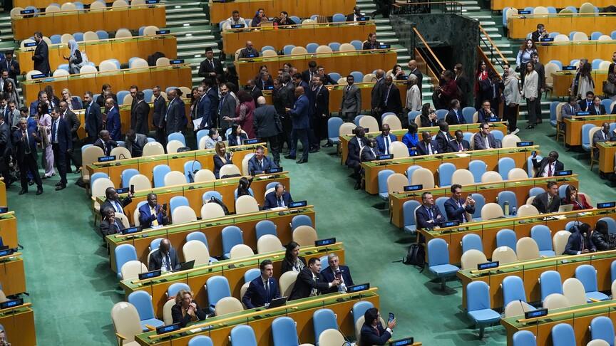 رئيس وزراء إسرائيل يواجه احتجاجات في الأمم المتحدة