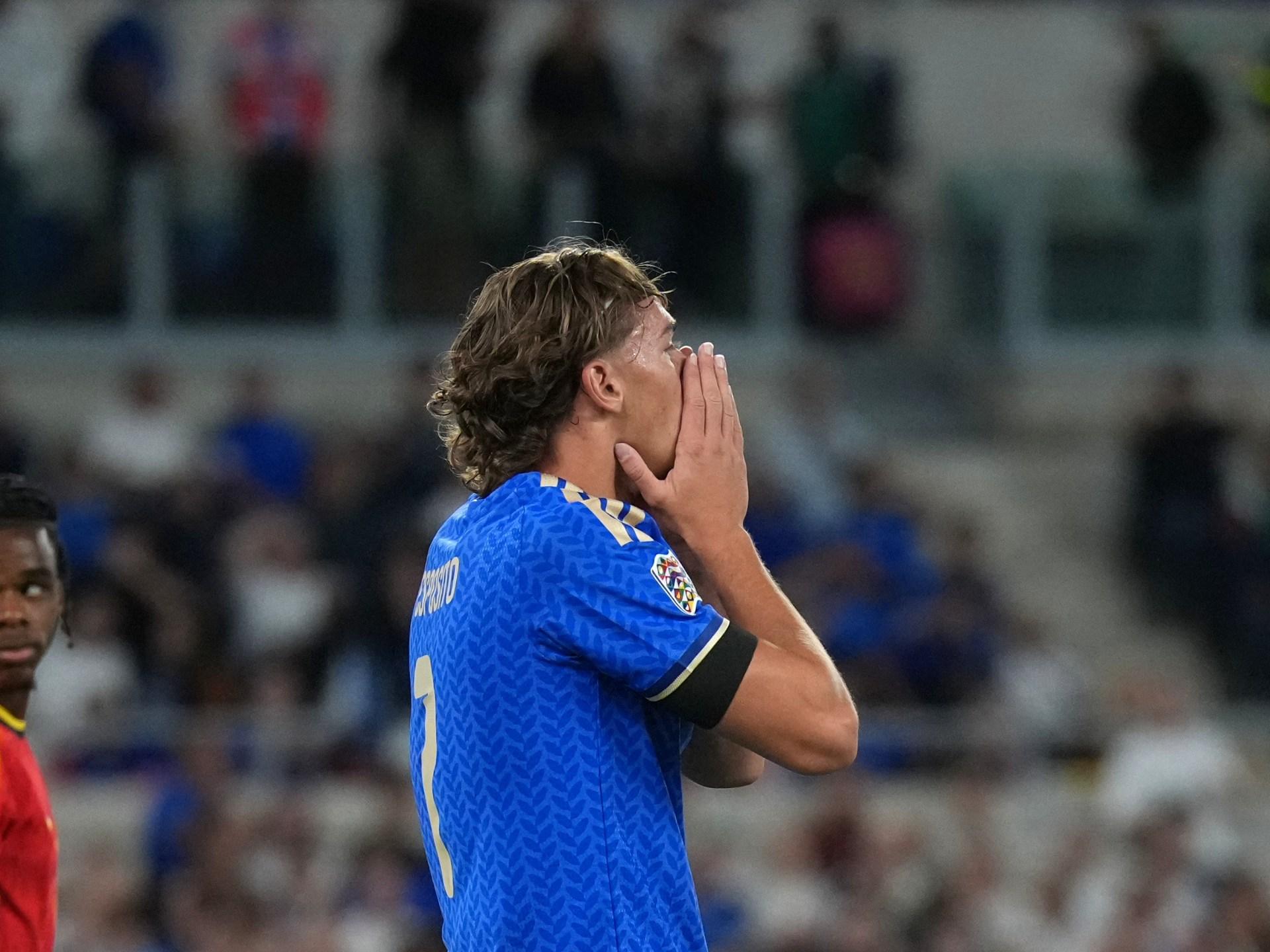أزمة إيطاليا تتفاقم بعد خسارتها أمام بلجيكا في دوري الأمم الأوروبية