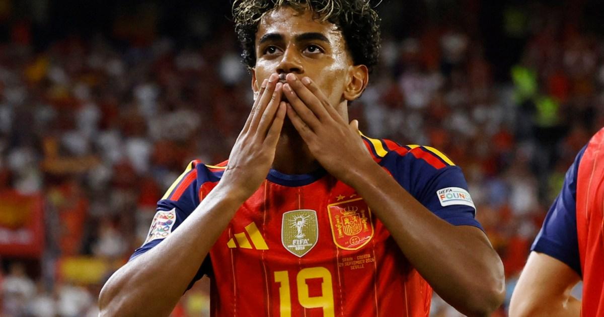 يامال يتألق ويساعد إسبانيا على هزيمة كرواتيا 4-1