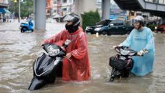 أزمة في Bangkok بسبب الفيضانات والطوارئ معلنة