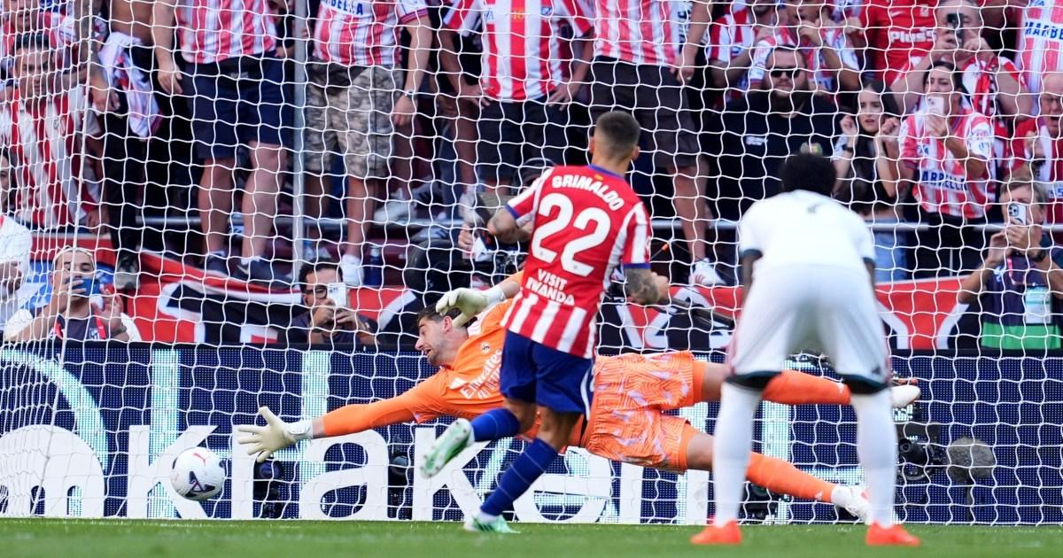 أتلتيكو مدريد يهزم ريال مدريد 2-1 بعد حصول لاعب ريال على بطاقة حمراء