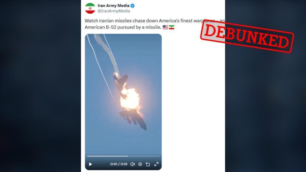 فيديو وهمي: فرنسا 24 تكشف حقيقة فيديو صاروخ إيراني ضد طائرة B-52