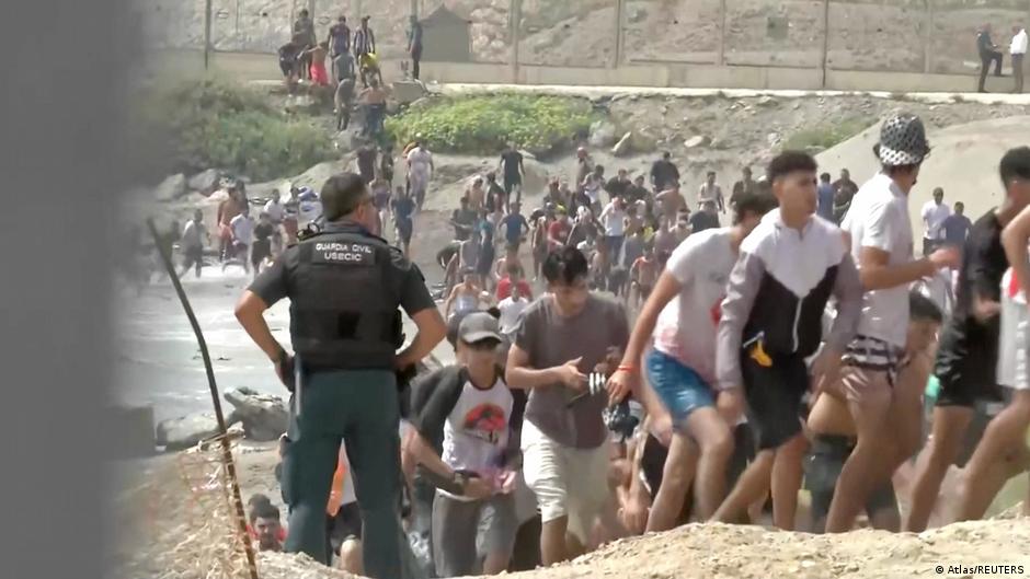 spain ceuta border crisis thousands arrive