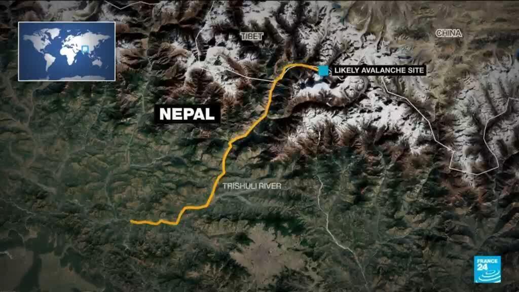 انهيار جليدي يسبب كارثة في نيبال و Tibet